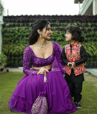 Nelle purple lehenga set