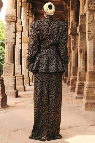 Jagara leopard natak blazer and long skirt