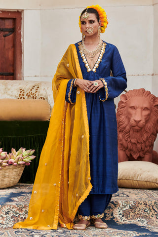 Blue shyama naach suit