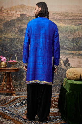 Blue sufi naach kurta set