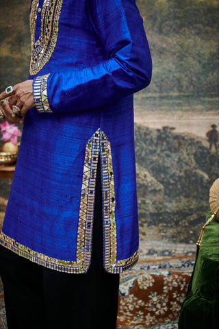 Blue sufi naach kurta set