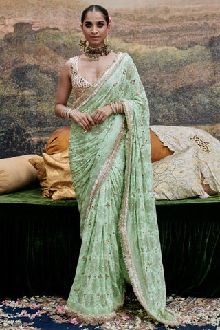 Green naayaab naach saree