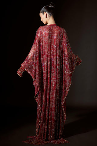 Maroon kemet titi kaftan