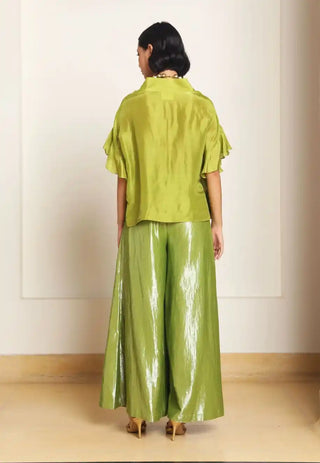 Bumi olive oversized top and trouser