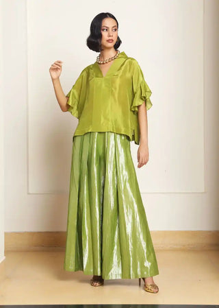 Bumi olive oversized top and trouser