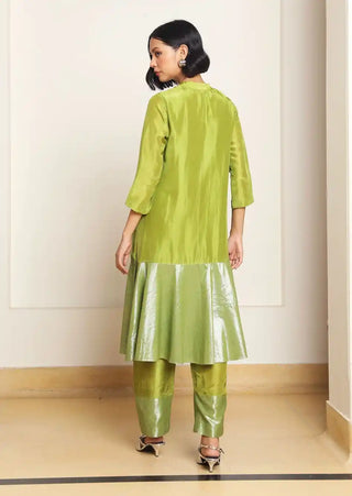 Lila green a-line tunic and trouser