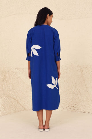 Wiona blue solid dress