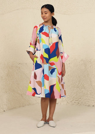 Eden multicolor print dress