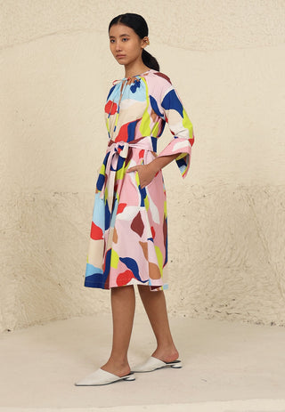 Eden multicolor print dress