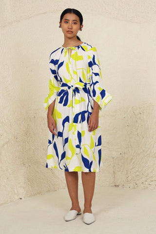 Eden lime print dress