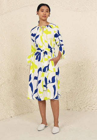 Eden lime print dress