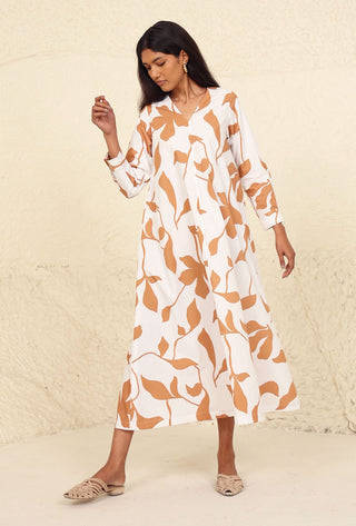 Milani beige print dress