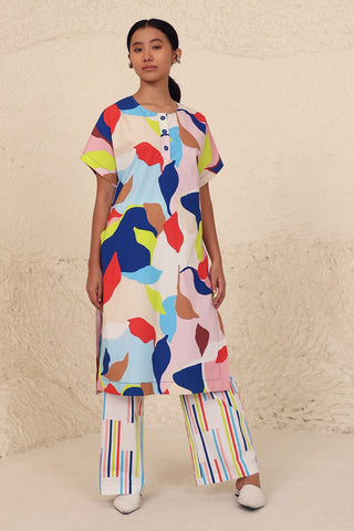 Morgan multicolor print tunic and trouser