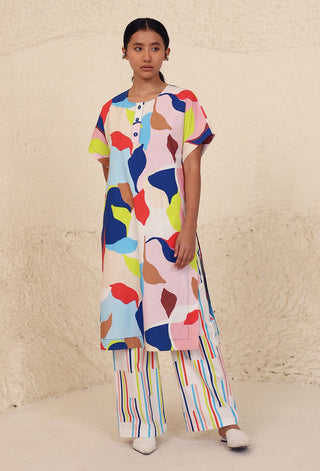 Morgan multicolor print tunic and trouser