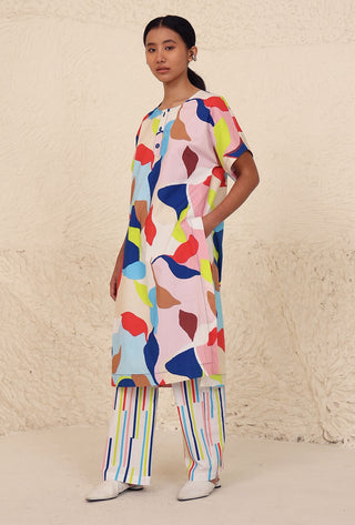 Morgan multicolor print tunic and trouser