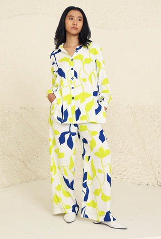 Parker lime print tunic and trouser