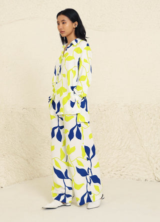 Parker lime print tunic and trouser