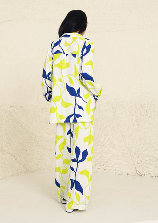 Parker lime print tunic and trouser