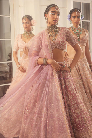 Kundan mauve embroidered lehenga set