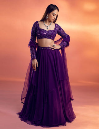 Nelle purple lehenga set