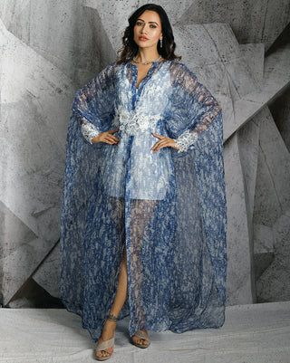 Blue jacket kaftan and dress