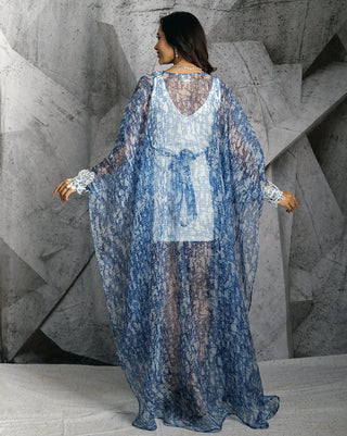 Blue jacket kaftan and dress