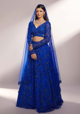 Brienne royal blue lehenga set