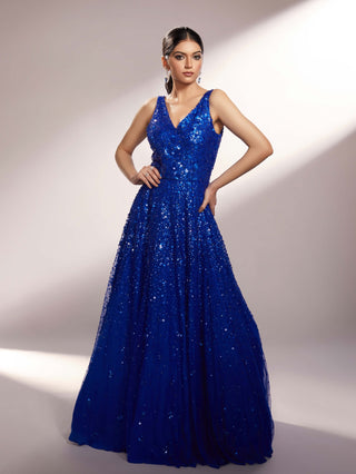 Fontaine royal blue gown