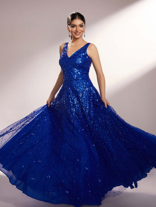 Fontaine royal blue gown