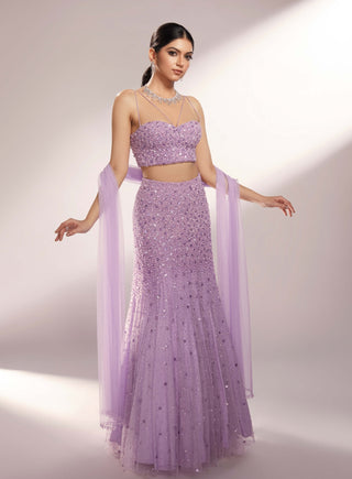 Mera lilac lehenga set