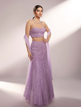 Mera lilac lehenga set