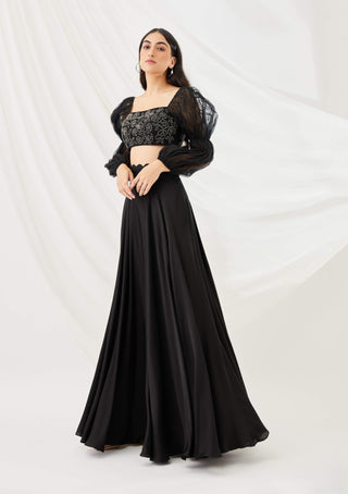 Midnight billow & breeze lehenga set