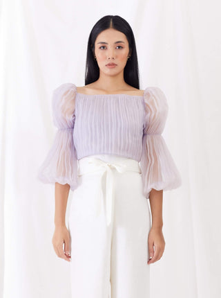 Lilac billow sleeve top