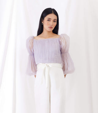 Lilac billow sleeve top