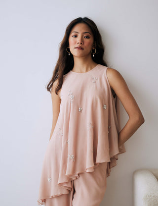 Blush asymmetrical tunic and pants