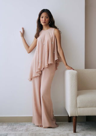 Blush asymmetrical tunic and pants