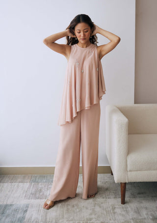 Blush asymmetrical tunic and pants