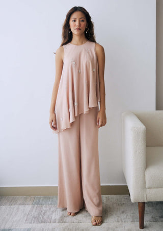 Blush asymmetrical tunic and pants