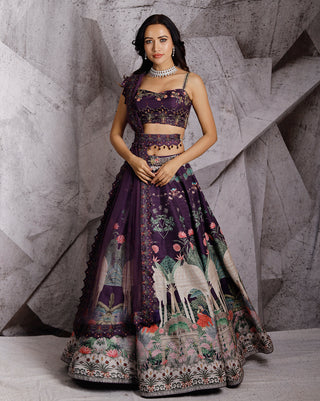 Purple regal paradise lehenga set