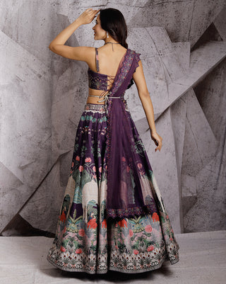 Purple regal paradise lehenga set