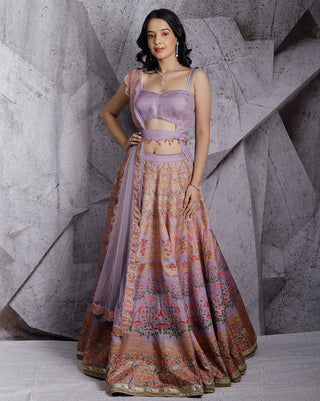 Lilac digital lehenga set