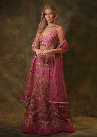 Pink gota lehenga set