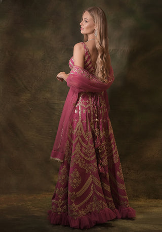 Pink gota lehenga set