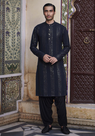 Navy blue patiala set