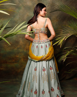 Floral pista lehenga set