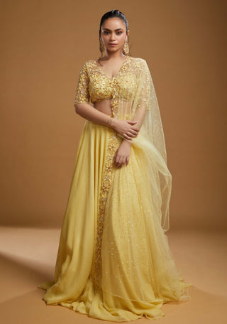 Freya yellow lehenga set