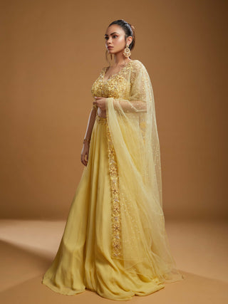 Freya yellow lehenga set