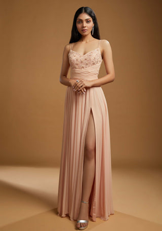 Delphine peach gown