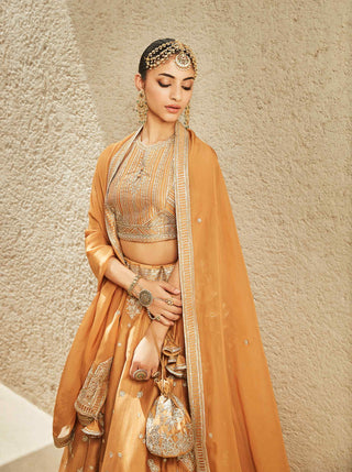 Mustard millennial lehenga set