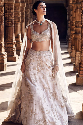 Tuscan ivory landscape of dreams lehenga set